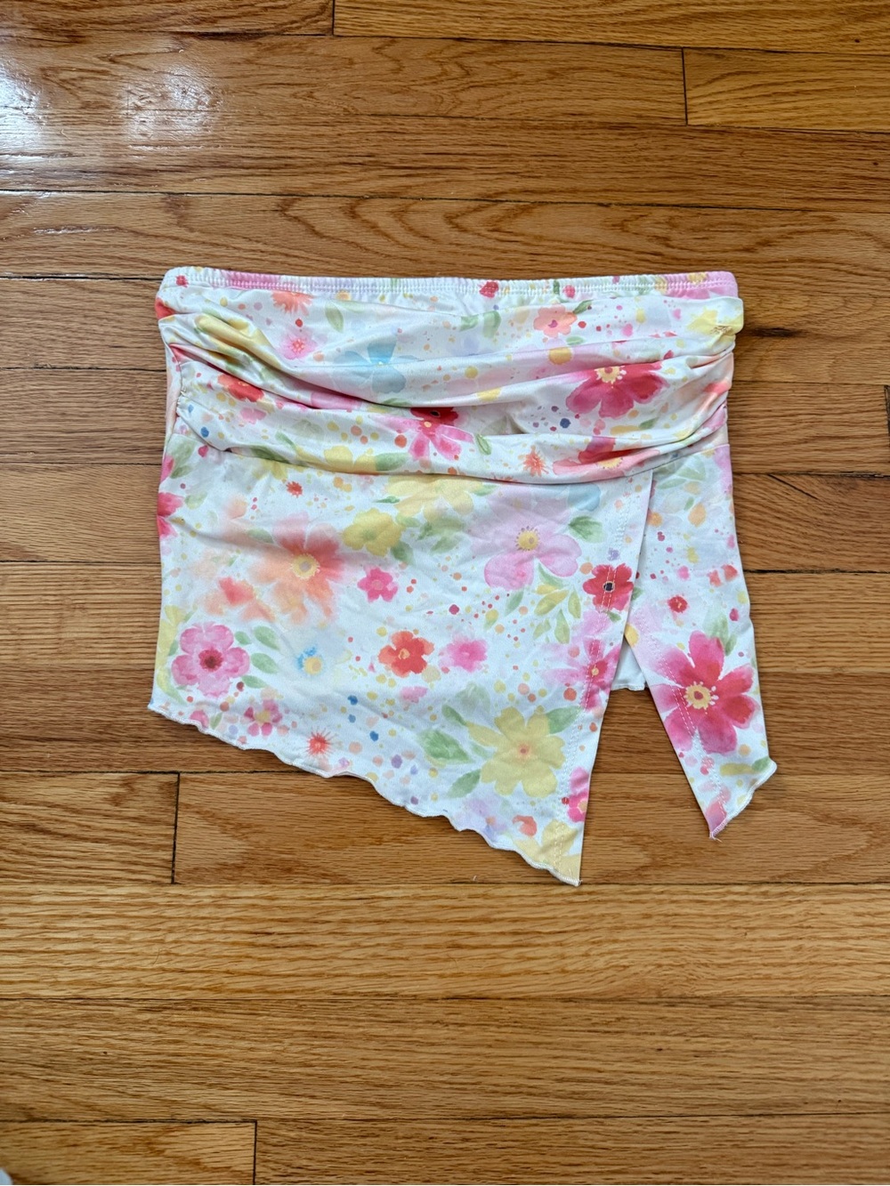 Floral Watercolor Tube Top
